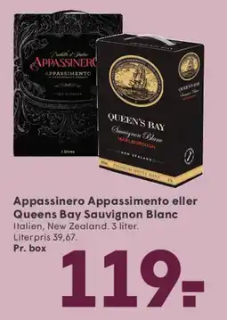 SPAR Appassinerro Appassimento eller Queens Bay Sauvignon Blanc tilbud