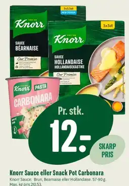 Min Købmand Knorr Sauce eller Snack Pot Carbonara tilbud