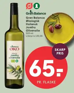 SPAR Grøn Balance Økologisk Italiensk Jomfru Olivenolie tilbud