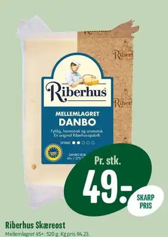 Riberhus Skæreost (Mellemlagret Danbo)
