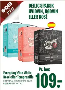 Min Købmand Everyday Wine White, Rosé eller Tempranillo tilbud