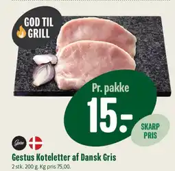Min Købmand Gestus Koteletter af Dansk Gris tilbud