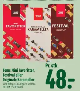 Min Købmand Toms Mini Favoritter, Festival eller Originale Karameller tilbud