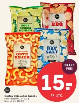 SPAR Gestus Chips eller Snacks tilbud