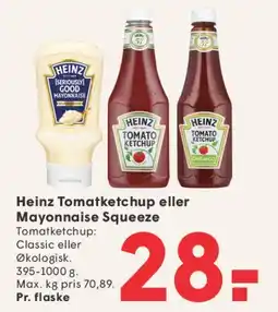SPAR Heinz Tomatketchup eller Mayonnaise Squeeze tilbud