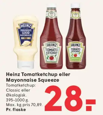 SPAR Heinz Tomatketchup eller Mayonnaise Squeeze tilbud