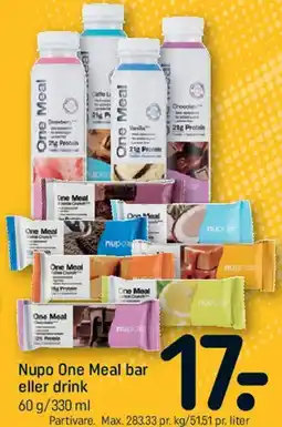 REMA 1000 Nupo One Meal bar eller drink tilbud