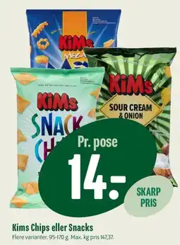 Min Købmand Kims Chips eller Snacks tilbud