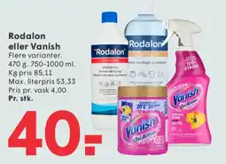 SPAR Rodalon eller Vanish tilbud