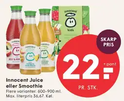 SPAR Innocent Juice eller Smoothie tilbud
