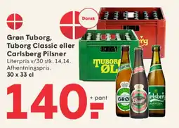 SPAR Grøn Tuborg, Tuborg Classic eller Carlsberg Pilsner tilbud