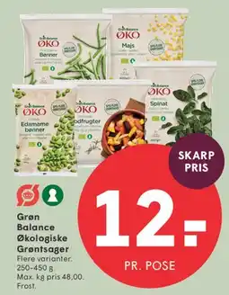 SPAR Grøn Balance Økologiske Grøntsager tilbud