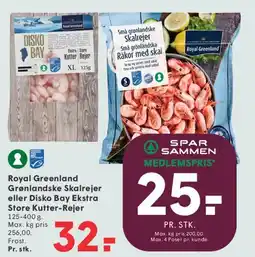 SPAR Royal Greenland Grønlandske Skalrejer / Disko Bay Ekstra Store Kutter-Rejer tilbud