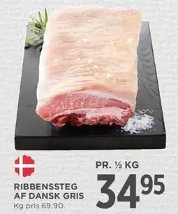 MENY RIBBENSSTEG AF DANSK GRIS tilbud