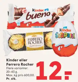 SPAR Kinder eller Ferrero Rocher tilbud