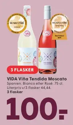 SPAR VIDA Viña Tendida Moscato (3 flasker) tilbud
