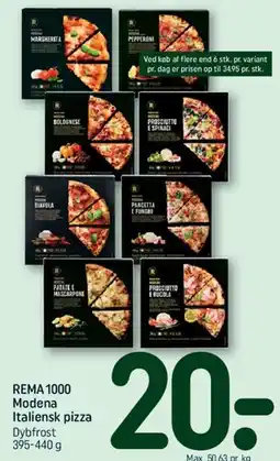 REMA 1000 Modena Italiensk pizza tilbud