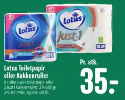 Min Købmand Lotus Toiletpapir eller Køkkenruller tilbud