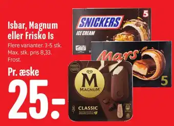 Min Købmand Isbar, Magnum eller Frisko Is tilbud