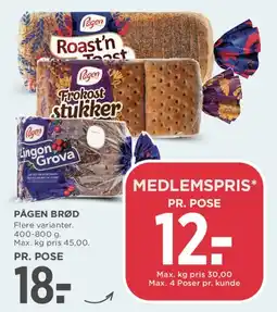 MENY Pågen brød (flere varianter) tilbud