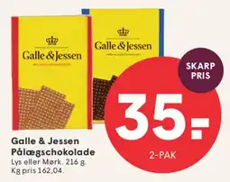SPAR Galle & Jessen Pålægschokolade tilbud