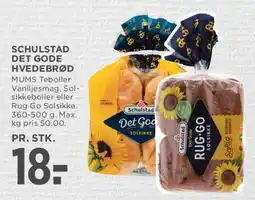 MENY Schulstad Det Gode hvedebrød / boller tilbud