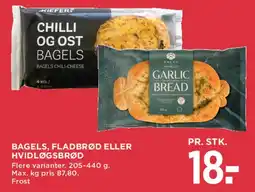 MENY Bagels, fladbrød eller hvidløgsbrød tilbud