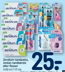REMA 1000 Zendium tandpasta, Jordan tandbørste eller flosser tilbud