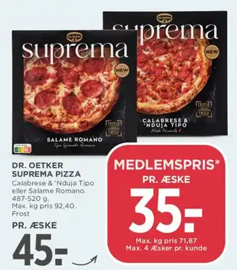 MENY Dr. Oetker Suprema Pizza tilbud