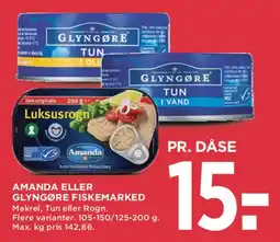 MENY Amanda eller Glyngøre fiskemarked tilbud