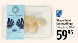 Føtex Skagenfood kammuslinger tilbud
