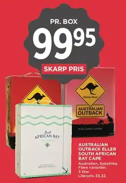 MENY Australian Outback eller South African Bay Cape (3 L box) tilbud
