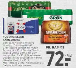MENY Tuborg eller Carlsberg (øl) tilbud