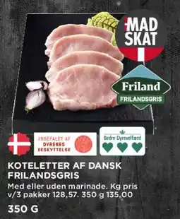 MENY Koteletter af dansk frilandsgris tilbud