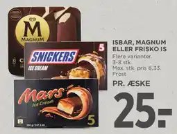MENY Isbar: Magnum, Snickers eller Mars tilbud