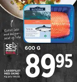 MENY Laksefilet med skind tilbud