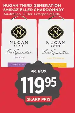MENY Nugan Third Generation Shiraz eller Chardonnay tilbud