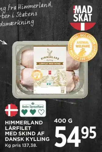MENY Himmerland lårfilet med skind af dansk kylling tilbud