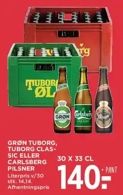 MENY Grøn Tuborg, Tuborg Classic eller Carlsberg Pilsner tilbud