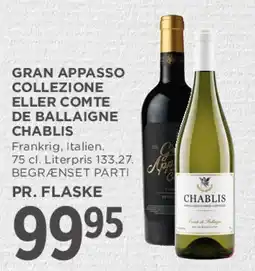 MENY Gran Appasso Collezione / Comte de Ballaigne Chablis tilbud