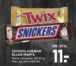 MENY Chokoladebar eller M&M's tilbud