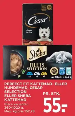 MENY Perfect Fit / Cesar / Sheba kattemad / hundemad tilbud
