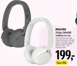 Føtex Philips TAH4000 trådløse on-ear tilbud