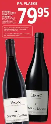 MENY Olivier & Lafont (Visan / Lirac) tilbud