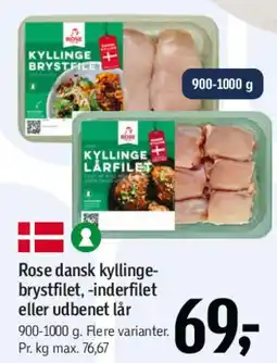 Føtex Rose dansk kyllingebrystfilet tilbud
