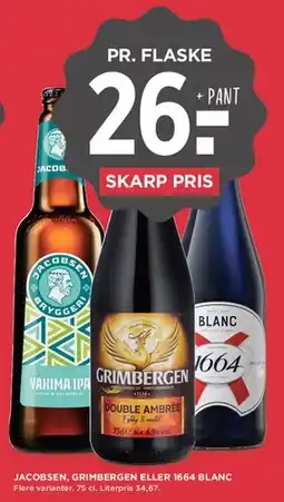 MENY Jacobsen, Grimbergen eller 1664 Blanc tilbud