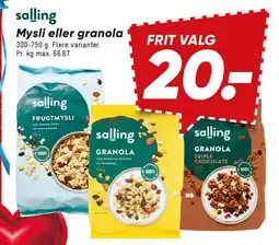 Bilka Mysli eller granola tilbud