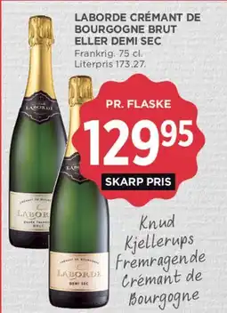 MENY Laborde Crémant de Bourgogne (Brut eller Demi Sec) tilbud