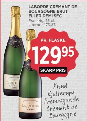 MENY Laborde Crémant de Bourgogne (Brut eller Demi Sec) tilbud