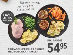 MENY Frikadeller eller skinke med flødekartofler tilbud